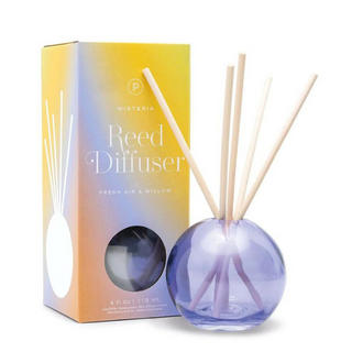 Purple glass orb reed diffuser