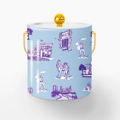 Surprise your trendiest, most in-the-know friends with a fabulous toile ice bucket, perfect for the bar cart or outdoor patio during a classic Texas summer.