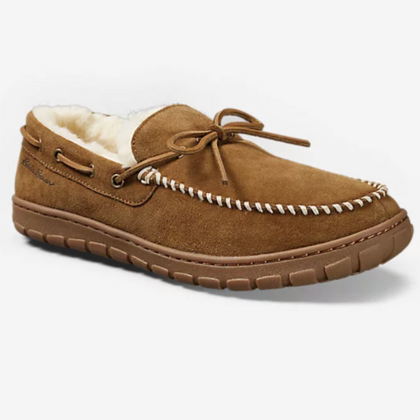 Shearling-Lined Moccasin Slippers