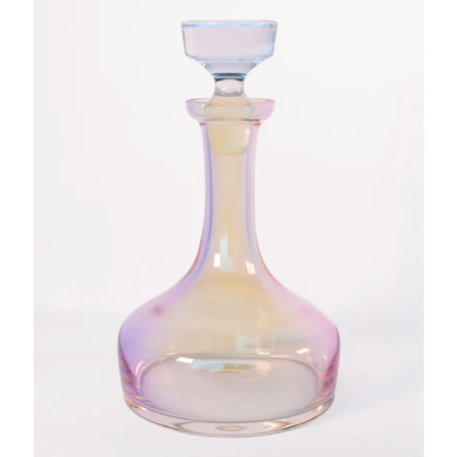 Estelle Colored Glass Decanter - Iridescent