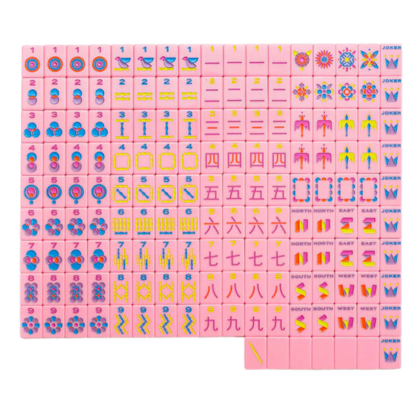 Petal Pink Mahjong Tiles