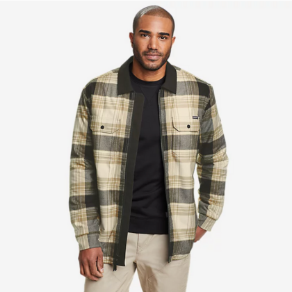 Eddie's Favorite Faux Shearling-Lined Flannel Shirt Jacket