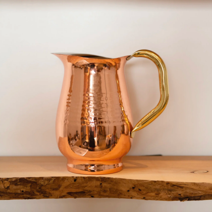 Hammered Pitcher Copper Finish