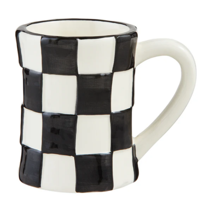 Black and White Check Mug