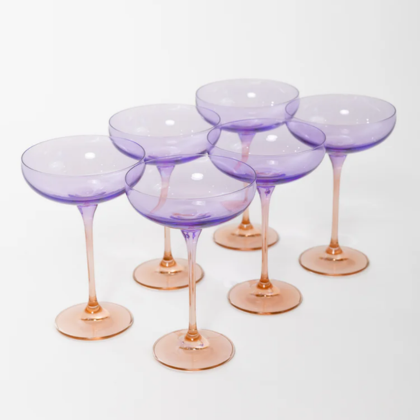 Estelle Colored Champagne Coupes