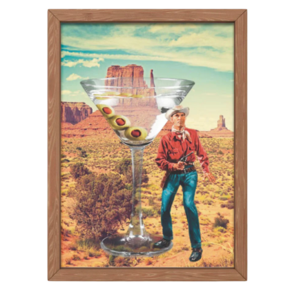 Cowboy Martini Print